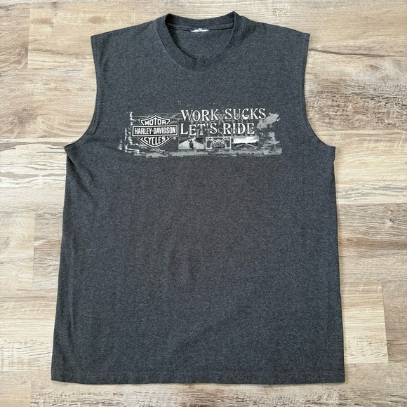 Y2k Harley Davidson work sucks! South Carolina t shirt men’s Large - Picture 5 of 7